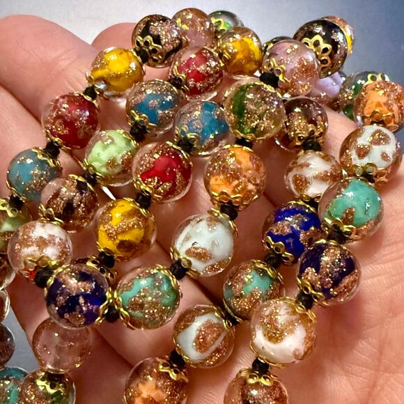 Venetian Cornaro Murano Glass Beaded Necklace & Bracelet Set - Picture 8 of 10